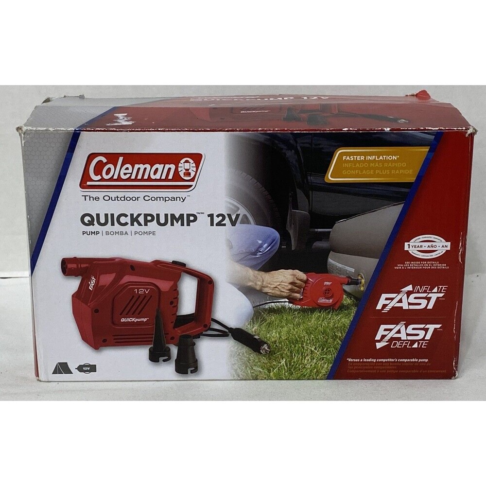 Coleman Quickpump 120V Air Pump Inflator Fast Inflate & Deflate - Used W/Box